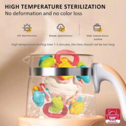 Jucarie dentitie bebelusi din silicon,Minge senzoriala, 0 luni+