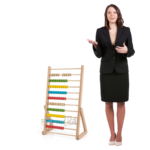 Numaratoare din lemn, 57 cm, Abac clasic, 3 ani+