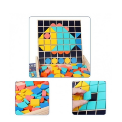 Puzzle educativ, tablita de desenat si joc mozaic, 3 ani+01