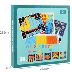 Puzzle educativ, tablita de desenat si joc mozaic, 3 ani+01