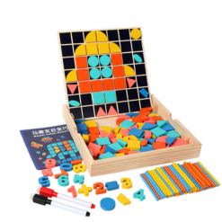 Puzzle educativ, tablita de desenat si joc mozaic, 3 ani+01