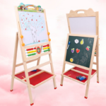 Tabla din lemn magnetica, cu 2 suprafete, de scris si desenat, 90 cm