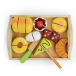 Tavita cu alimente, de feliat din lemn, 3 ani