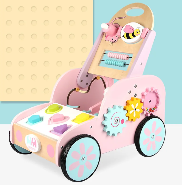 Antepremergator din lemn, 12 luni+, roz 01