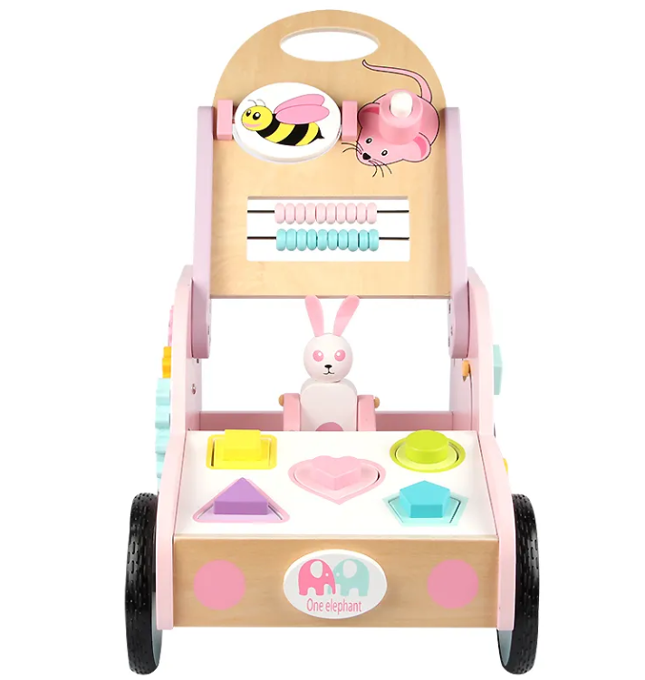 Antepremergator din lemn, 12 luni+, roz 01