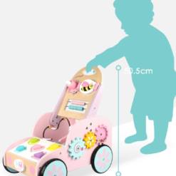 Antepremergator din lemn, 12 luni+, roz 01