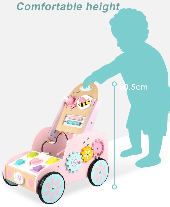 Antepremergator din lemn, 12 luni+, roz 01