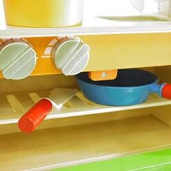 Bucatarie din lemn cu 8 ustensile, pentru copii, 3 ani