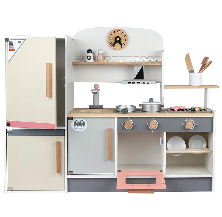 Bucatarie din lemn cu ustensile, pentru copii 65 cm, 3 ani 07