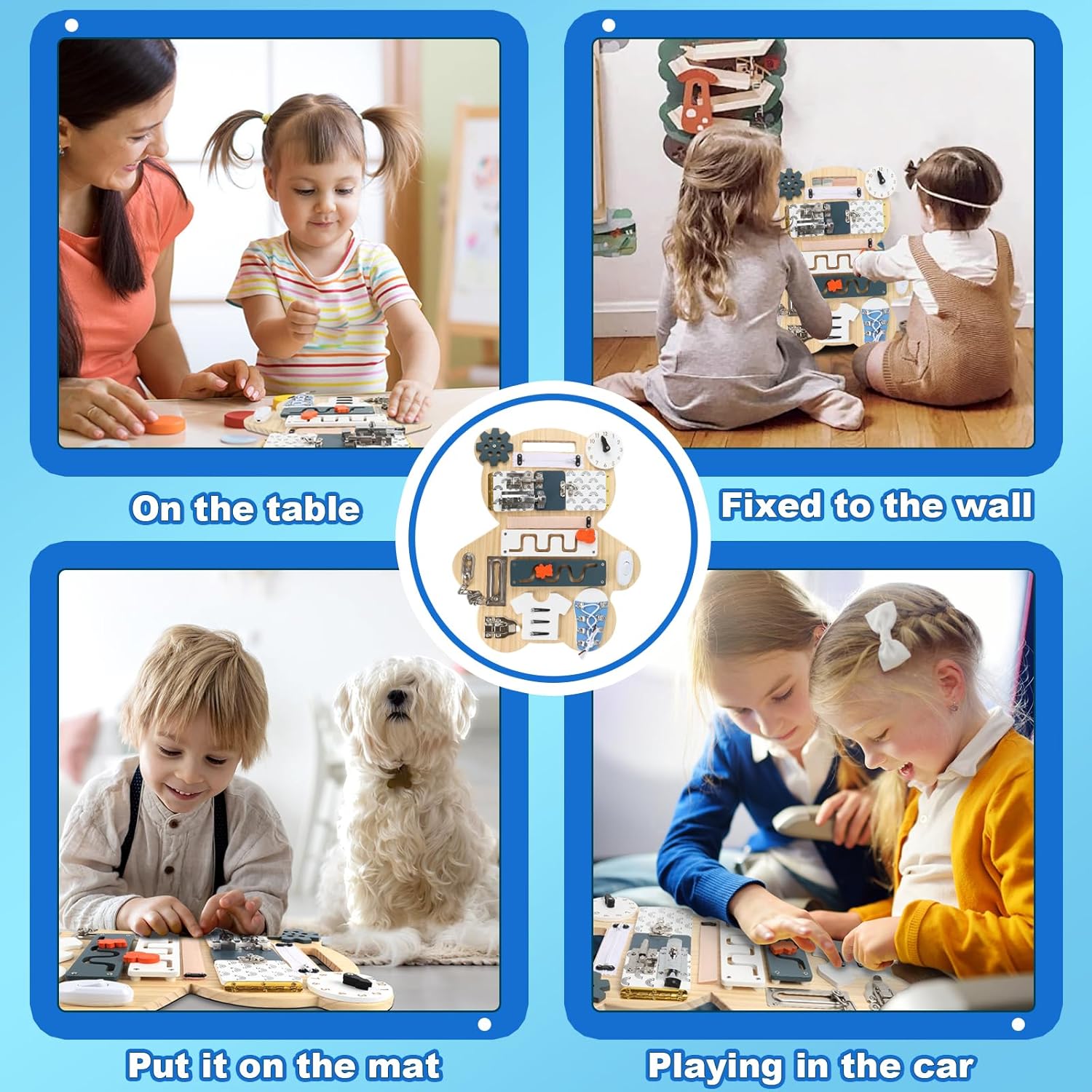 Busy Board cu 14 activitati, Ursulet