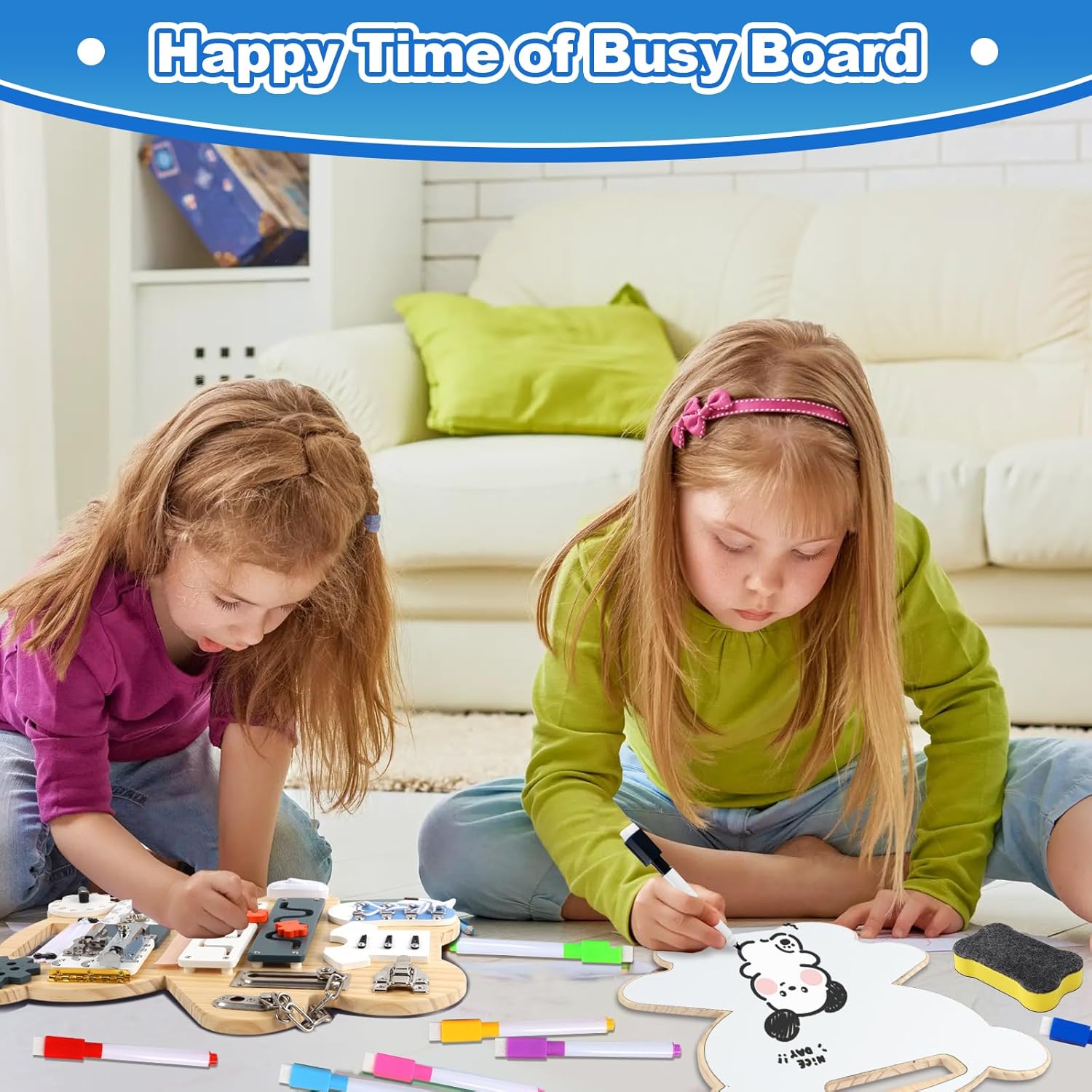 Busy Board cu 14 activitati, Ursulet