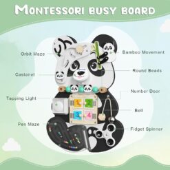 Busy Board cu 9 activitati, Ursulet Panda