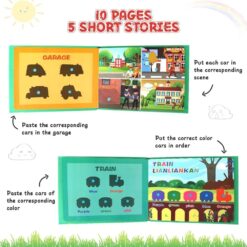 Carte cu stickere reutilizabile, Mijloace de transport, 3 ani+