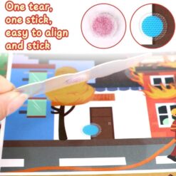 Carte cu stickere reutilizabile, Mijloace de transport, 3 ani+