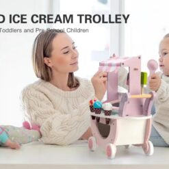 Carucior din lemn, Stand de inghetata, 3 ani