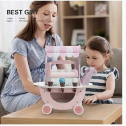 Carucior din lemn, Stand de inghetata, 3 ani