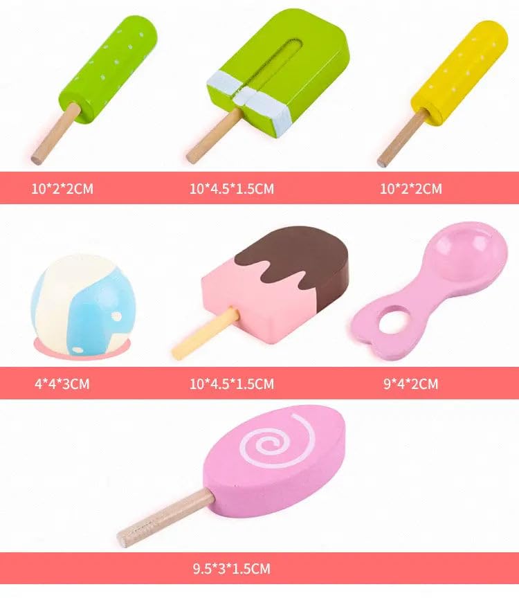 Carucior din lemn, Stand de inghetata, 3 ani