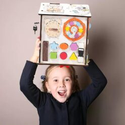 Casuta senzoriala cu activitati Montessori, 3 ani, 35cm