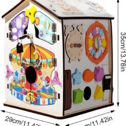 Casuta senzoriala cu activitati Montessori, 3 ani, 35cm
