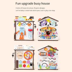 Casuta senzoriala cu activitati Montessori, 3 ani, 35cm