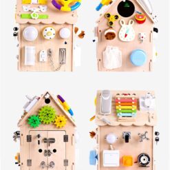 Casuta senzoriala cu activitati Montessori, 45 cm, 2 ani