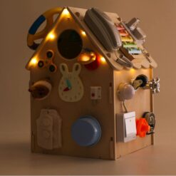 Casuta senzoriala cu activitati Montessori, 45 cm, 2 ani