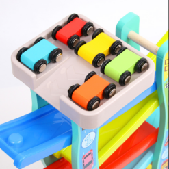 Circuit din lemn cu 5 piste si 5 masinute, 3ANI+