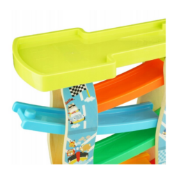 Circuit din lemn cu 6 piste si 4 masinute, 3 ani+ 01