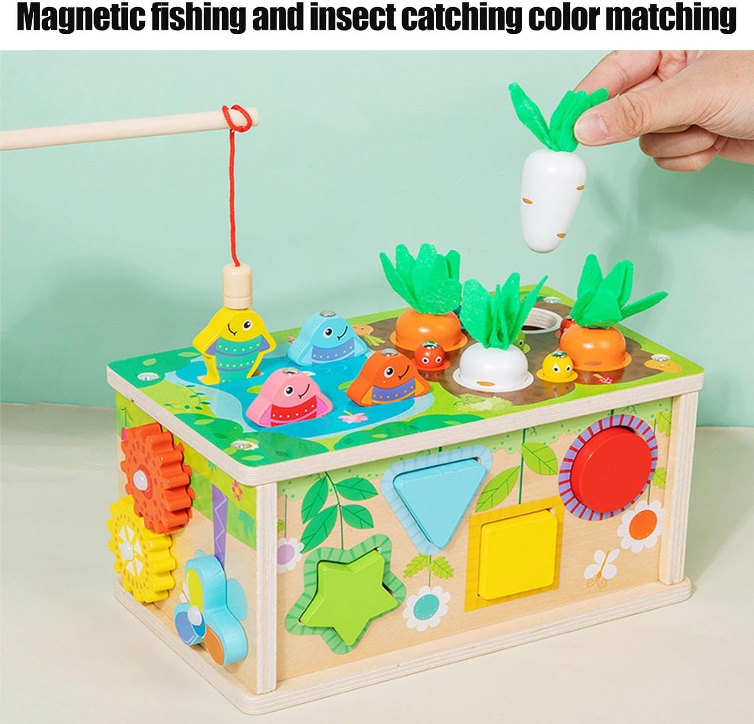 Cutia cu batiste si sortator forme geometrice, 12 luni+