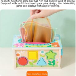 Cutia cu batiste si sortator forme geometrice, 12 luni+