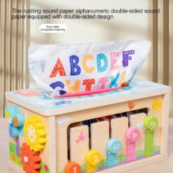 Cutia cu batiste si sortator forme geometrice, 12 luni+