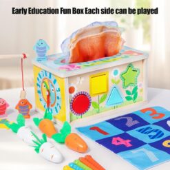 Cutia cu batiste si sortator forme geometrice, 12 luni+