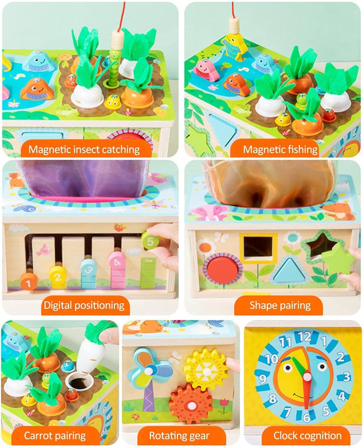 Cutia cu batiste si sortator forme geometrice, 12 luni+