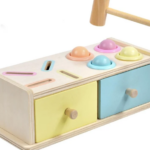 Cutia permanentei, joc de Sortare forme si culori, Pastel