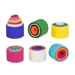 Hartie Gofrata Colorata in Role pentru activitati crafts-6 bucati