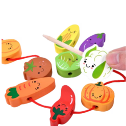 Joc 3 in 1, logica, echilibru, snuruit, 3 ani, Legume