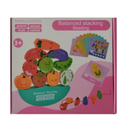 Joc 3 in 1, logica, echilibru, snuruit, 3 ani, Legume