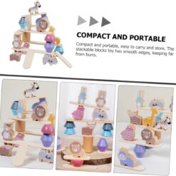 Joc de echilibru din lemn, 3 ani, Animale