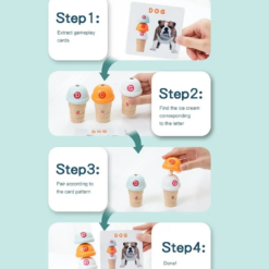 Joc de tip Montessori din lemn, Alfabetul si numerele, 3 ani +