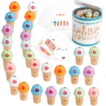 Joc de tip Montessori din lemn, Alfabetul si numerele, 3 ani +