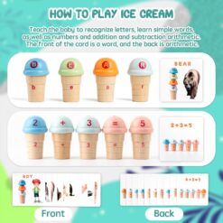 Joc de tip Montessori din lemn, Alfabetul si numerele, 3 ani +