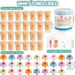 Joc de tip Montessori din lemn, Alfabetul si numerele, 3 ani +