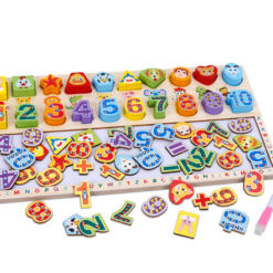 Joc educativ 3 in 1, Tablita de scris magnetica, cifre, forme, 3 ani