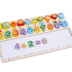 Joc educativ 3 in 1, Tablita de scris magnetica, cifre, forme, 3 ani