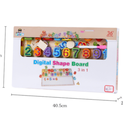 Joc educativ 3 in 1, Tablita de scris magnetica, cifre, forme, 3 ani