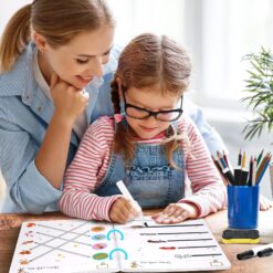 Joc educativ cu Fise de lucru Reutilizabile, 64 modele, 3 ani