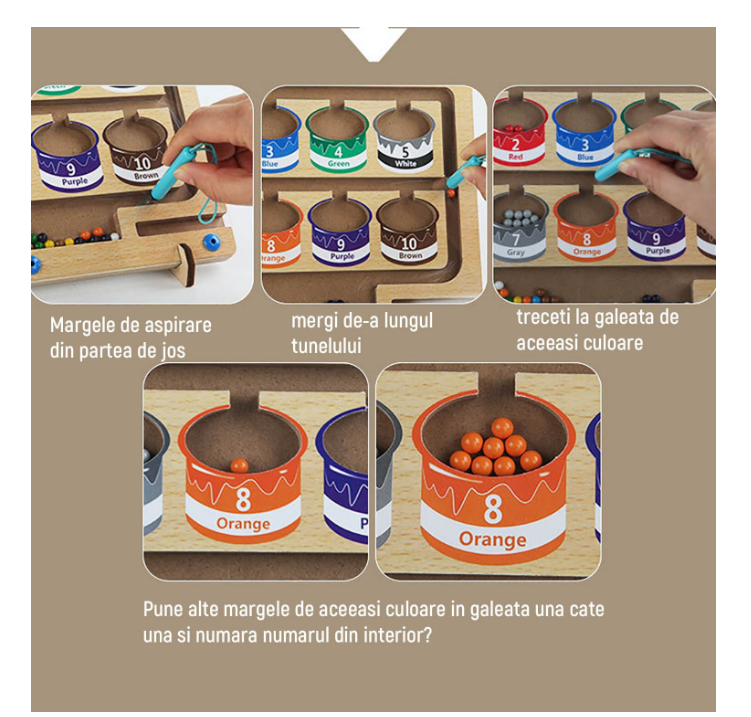 Joc magnetic de clasificarea culorilor, 3 ani