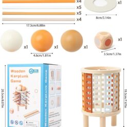 Joc montessori de societate, Joc de echilibru cu bețe și bile, 3 ani