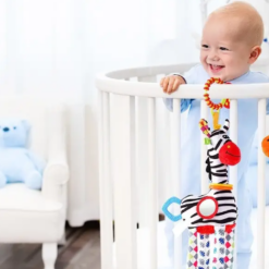 Jucarie dentitie si senzoriala pentru bebelusi, Zebra, 0 luni+