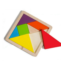 Puzzle educativ 3D Tangram, 7 piese, 18 cm, 3 ani+